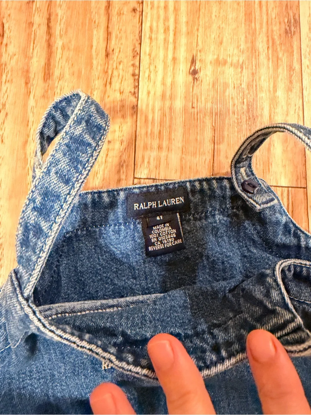 Ralph Lauren Blue Denim Pinafore Apron Dress